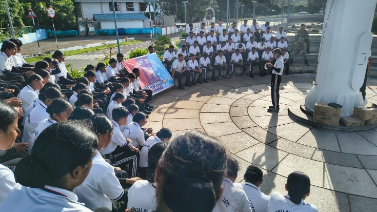 JNRM NCC Cadets Join ‘Nasha Mukt Bharat’ Awareness Campaign at Flag Point